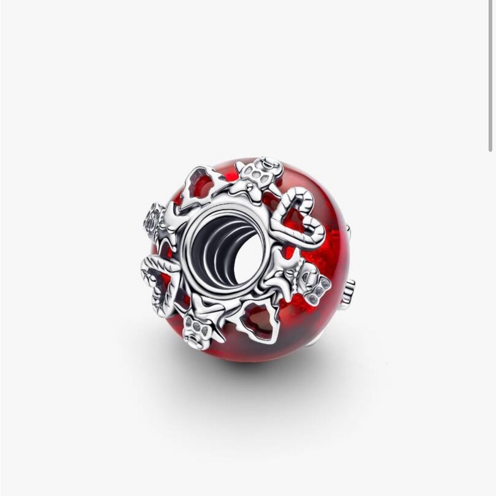 Pandora Red Christmas Murano Glass Charm
